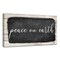 Crafted Creations White and Black 'Peace on Earth I' Christmas Canvas Wall Art Decor 8" x 16"